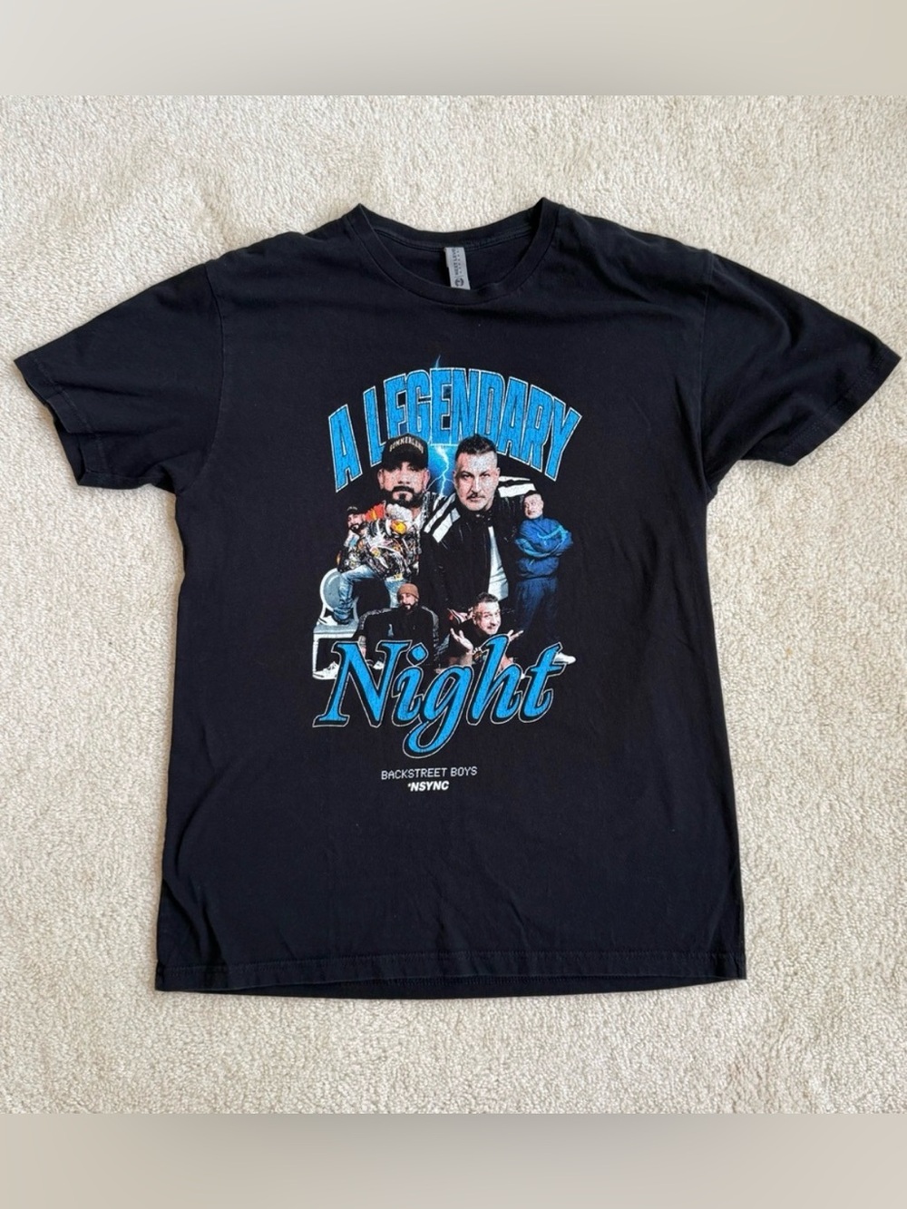Official Backstreet Boys *NSYNC Legendary Night Concert Tee Black Size Large